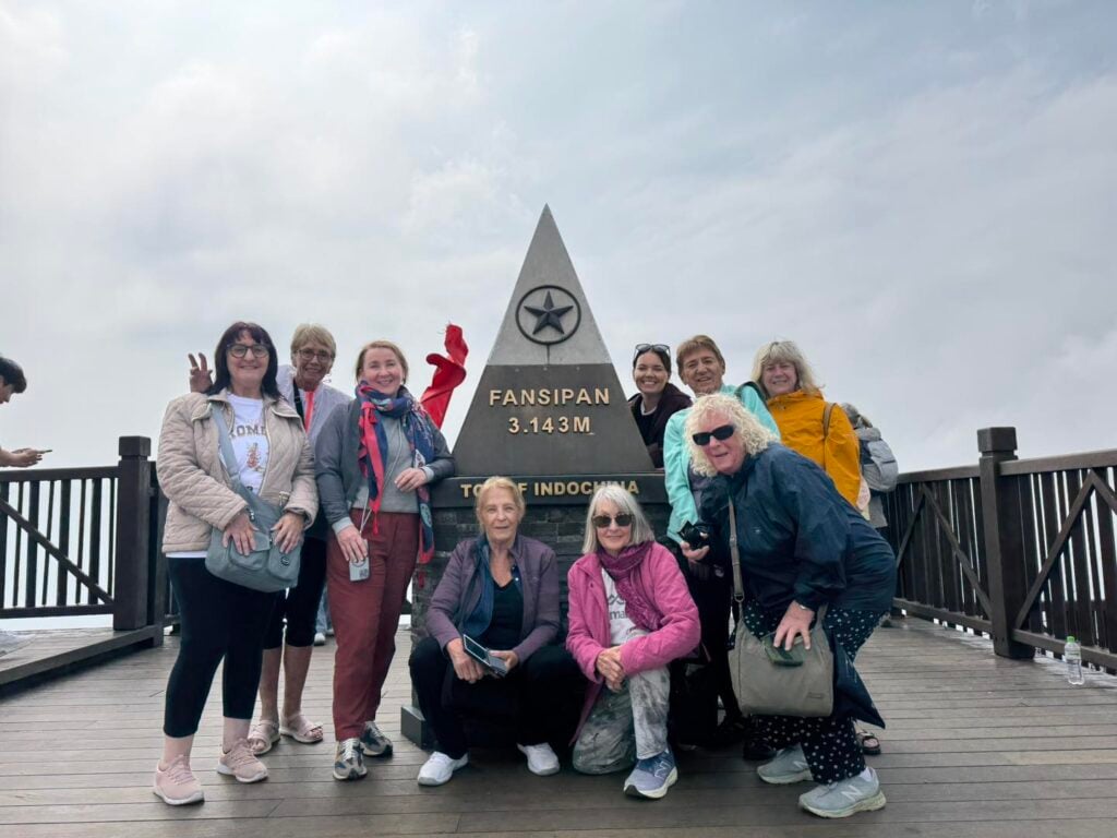 Group at the Fansipan Roof of Indochina Summit, Vietnam.