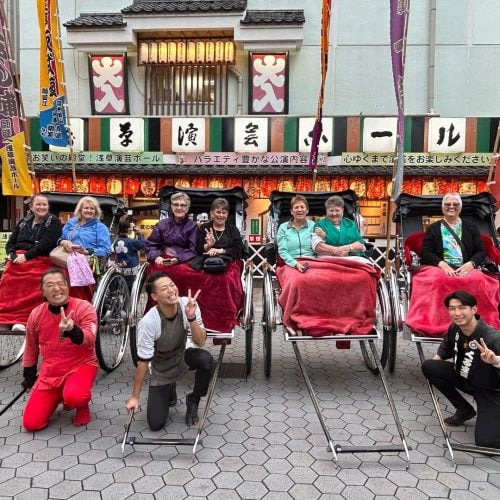 Rickshaw Tour through the Streets of Asakusa, Tokyo.